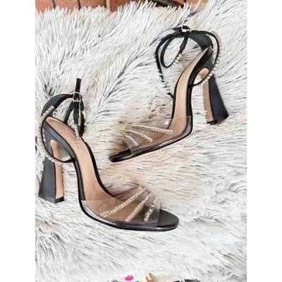 Schutz Black Rhinestone Ankle Strap Heels EUC Size 7.5 B - Image 1 of 4