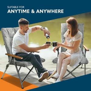 Luxury Camping Chair – 150kg Load Capacity, Portable &Comfortable –Stable Foldin - Picture 1 of 7