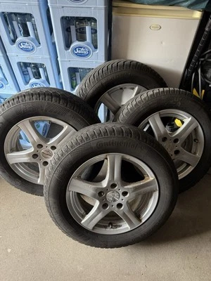 4x Alufelgen mit Winterreifen (195/65 R15) - Bild 1 von 4