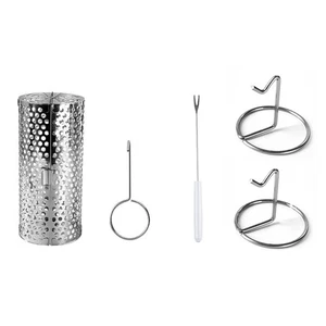 Cesta para Parrilla Rodante para Barbacoa, Cesta para Parrilla con Tubo de 6199 - Imagen 1 de 19