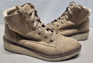 Zapato Deportivo Dr. SCHOLLS Mujer Talla 8.5 Tostado Taupe Lessmore Parte Superior Alta Cremallera Encaje - Imagen 1 de 8