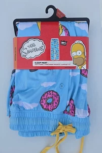 Homer Simpson Pigiama Uomo Medio Pantaloni Salopette Ciambella I Simpson Blu - Foto 1 di 2