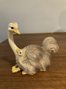 Adorable Vintage Josef Originals Mama Mom & Baby Ostrich Figurine - Picture 1 of 9