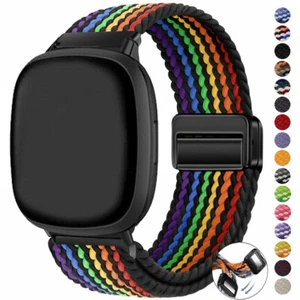 Magnet Nylon Armband Für Fitbit Versa 4 3 Sense/Sense 2 Braided Ersarz Uhrenband - Picture 1 of 60