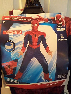 Disfraz de The Amazing Spiderman 2 acolchado muscular talla L 10/12 Marvel Super Hero NUEVO Foto 1 de 4