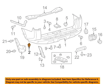 TOYOTA OEM 08-23 4Runner Bumper Components-Bumper Cover Clip 9046709227 - Imagem 1 de 2