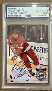 Nicklas Lidstrom Signed 1991-92 Pro Set Platinum Rc Psa/Dna Encapsulated - Picture 1 of 1