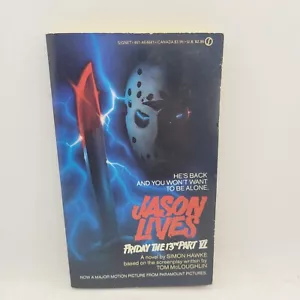 Friday The 13th Jason Lives Book Simon Hawke 1986 First Paperback Vintage Horror - Picture 1 of 15