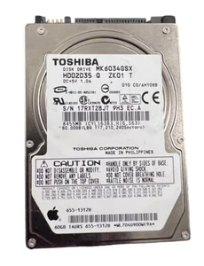 Toshiba Disk Drive MK6034GSX HDD2D35 60GB Laptop Hard Disk Drive - Picture 1 of 2