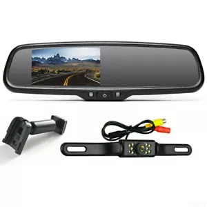 4.3" Mirror Monitor No.1 Bracket License Plate Backup Camera for Car Rear View - Picture 1 of 12