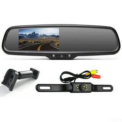 iPoster Replacement 4.3" Rear View Mirror Monitor Reverse Backup Camera For Jeep - Image 1 of 4