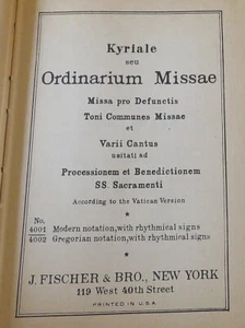 Kyriale Ordinarium Missae für LATEINISCH KATHOLISCH Gottesdienstbuch Vintage (1927)) - Bild 1 von 8