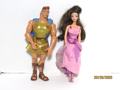 Disney Mattel Golden Glow Hércules y Megara 12" Figura de Acción Muñeca Lote de 2 Juguetes Foto 1 de 4