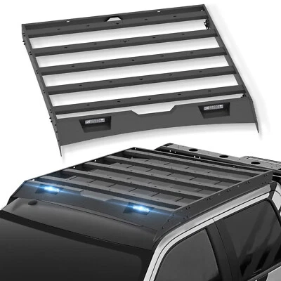 Roof Rack Cargo Basket Luggage For 2009-2014 Ford F-150 & Raptor SuperCrew Cab - Image 1 of 4