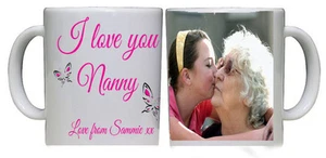 Personalisierte Fototasse Mama Oma Nanny Nanna Nan Geschenk Muttertag - Bild 1 von 1