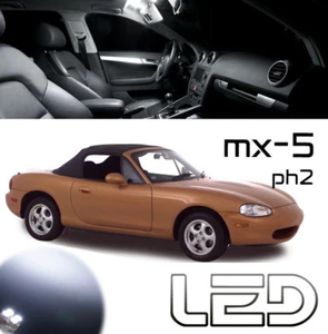 Mazda MX-5 MX5 MX5 2 Ampoules LED Blanc éclairage Habitacle Plafonnier Coffre - Imagen 1 de 4