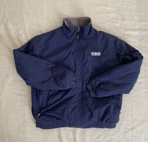 LL Bean Nylon Fleece Lined Warm Up Full Zip Jacket Men’s XL Navy Embroidered URS - Picture 1 of 8