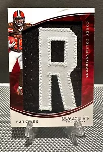2016 Immaculate COREY COLEMAN #/10 SP Letter “R” Rookie Patch Name Plate🔥Browns - Picture 1 of 2