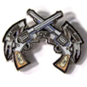 DAMAS LOVE OUTLAWS SOMBRERO O CHAQUETA PIN pin342 nueva chaqueta solapa metal pistolas pistola - Imagen 1 de 1