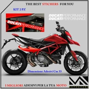 ADESIVI DUCATI PERFORMANCE PER TRALICCIO 33x2,3 CM. PRESPAZIATI COL. BIANCO - Foto 1 di 6