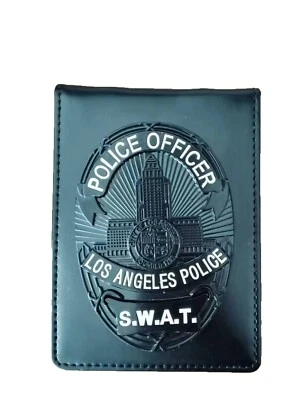 NUEVO LA Detective SWAT Insignia Portatarjetas de Identificación Cartera con Cadena Juegos con disfraces Regalo Policía Foto 1 de 4