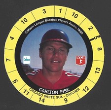 1989 Cadaco Ellis Discs - CARLTON FISK Raw - HOF - AERM