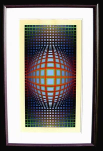 Victor Vasarely 1908 Pécs / Komposition / große Farbserigraphie, handsigniert - Bild 1 von 12