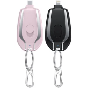 Keychain Portable Charger 1500mAh For Type-c Mini Power Emergency Power Bank 3b - Picture 1 of 11