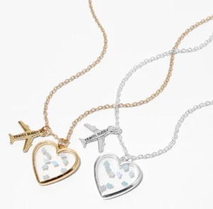 Claire’s airplane plane bff best friend necklace set vacation sisters mother  - Picture 1 of 4