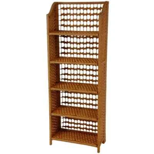 5-Shelf Honey Natural Fiber Shelving Trunk - Picture 1 of 4