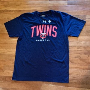 Men's Minnesota Twins Under Armour Navy Team Logo Tri-Blend Shirt NWOT Large L - Picture 1 of 1