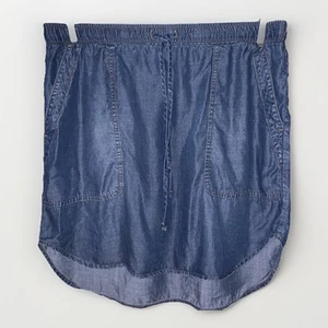 Chelsea & Violet Light Weight Denim Chambray Tencel Lyocell Skirt Size Large - Picture 1 of 5