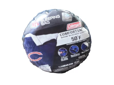 Saco de dormir juvenil Chiacgo Bears NFL Coleman cómodo inteligente clima cálido Foto 1 de 3