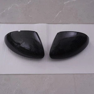Carbon Fiber Replacement Side Door Wing Mirror Cap Cover For VW Tiguan 2008-2017 - Picture 1 of 11