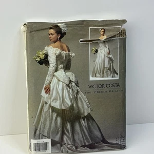 Wedding Dress Gown Size 6-10 Ruffles Flared UNCUT Pattern 2783 Vintage 90s Costa - Picture 1 of 2