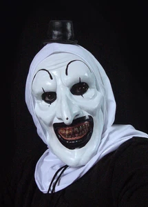 Art Scary Clown Latex Maske, Terrifier Killer Clown Kostüm, Halloween Cosplay - Bild 1 von 14