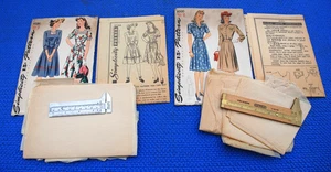 2 Patrones: Vestido Vintage Años 40 Simplicity Sewing 4300 y 4586 ambos Talla 18 B 36 - Imagen 1 de 24