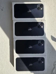 4 X iPhone 13 Midnight 128 GB EMPTY BOX ONLY, Includes USB-C to Lighting Cable - Photo 1 sur 2