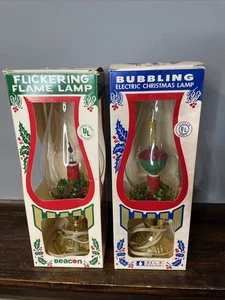 1 Leuchtfeuer & 1 Qualitätsvorfächer sprudelnd flackernd Weihnachtslampe Set - Bild 1 von 24