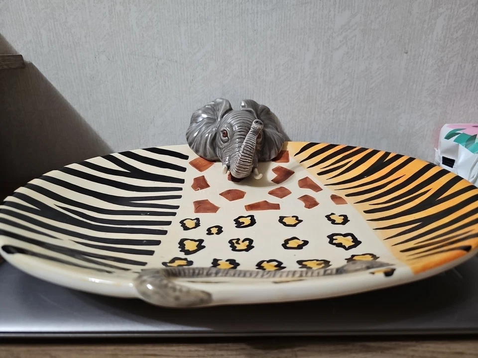 Plato decorativo 3D vintage animal loto tigre 2000 Foto 1 de 4