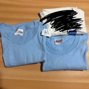 2 Hanes Camiseta Para Hombre S Pequeña Azul Claro Camisetas Cuello Redondo Manga Corta - Imagen 1 de 7