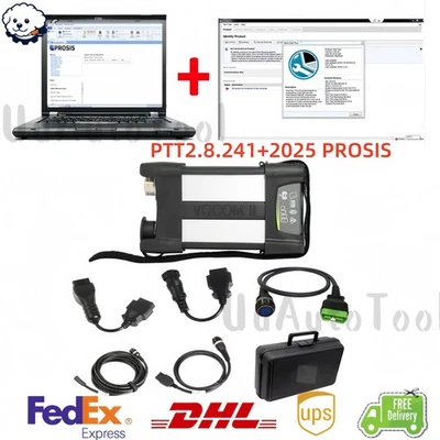Adaptador de herramienta de diagnóstico excavadora con computadora portátil PROSIS para Vo-lvo VOCOM II 8889400 Foto 1 de 4
