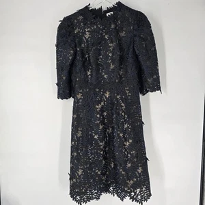 J. Mendel Black Navy Lace A-Line Dress ALTERED Size 6 - Picture 1 of 8