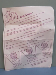 MUÑECA JERRICA de colección Jem & the Holograms papel Flash 'N Sizzle SOLO INSTRUCCIONES - Imagen 1 de 1