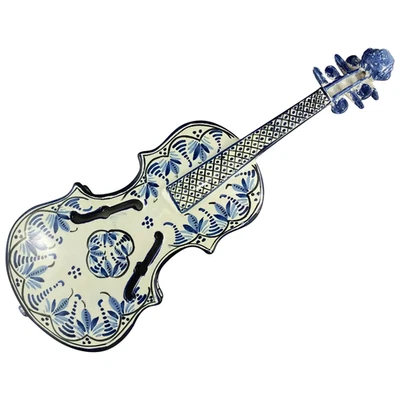 Very Rare Henriot Quimper French Faience Figural Violin, 12.5” H - Image 1 of 4