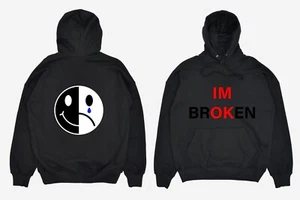 "Felpa con cappuccio stampata ""in broken"" consapevolezza della salute mentale, prevenzione del suicidio" - Foto 1 di 4