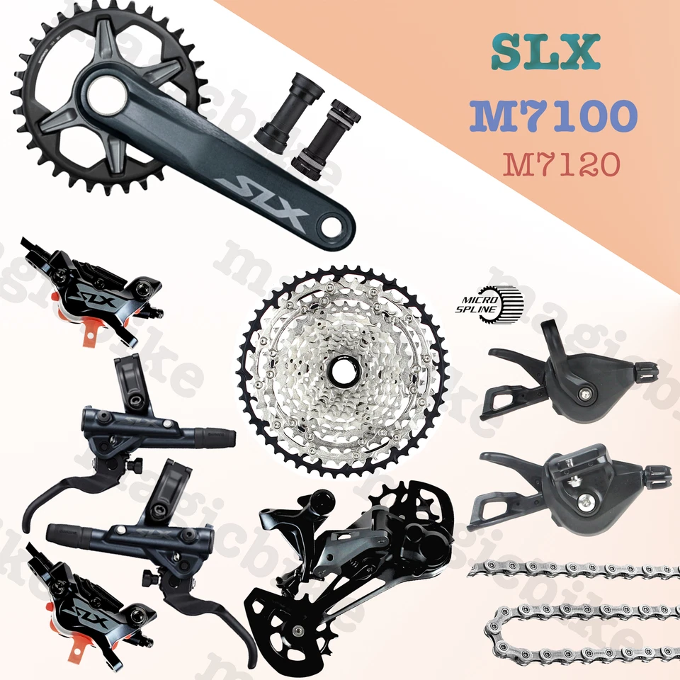 New SHIMANO SLX M7100 1x12 12spd Upgrade Drivetrain Derailleur Groupset MTB - Image 1 of 1