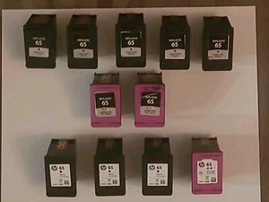 Oryginalne zapasowe wkładki HP 65 i Meijer Brand 65 Virgin Puste używane wkłady - Zdjęcie 1 z 1