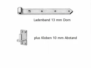 Fensterband Ladenband Türband mit Kloben Torband 13 Dorn 800 mm lang - Bild 1 von 1