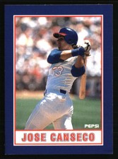 Jose Canseco 1990 Pepsi Jose Canseco  #2-10 Baseball Card